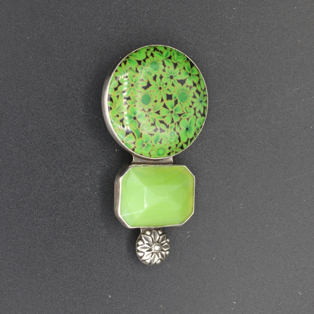 Vintage Amy Kahn Russell Pin/Pendant AKR silver